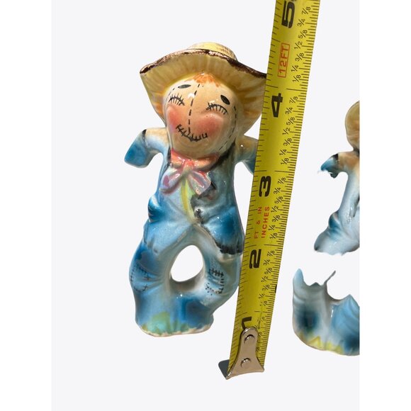 Scarecrow Salt and Pepper Vintage Shaker Set - Picture 9 of 10